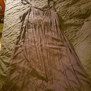 Funky People Black dress size M Black bead flower details.